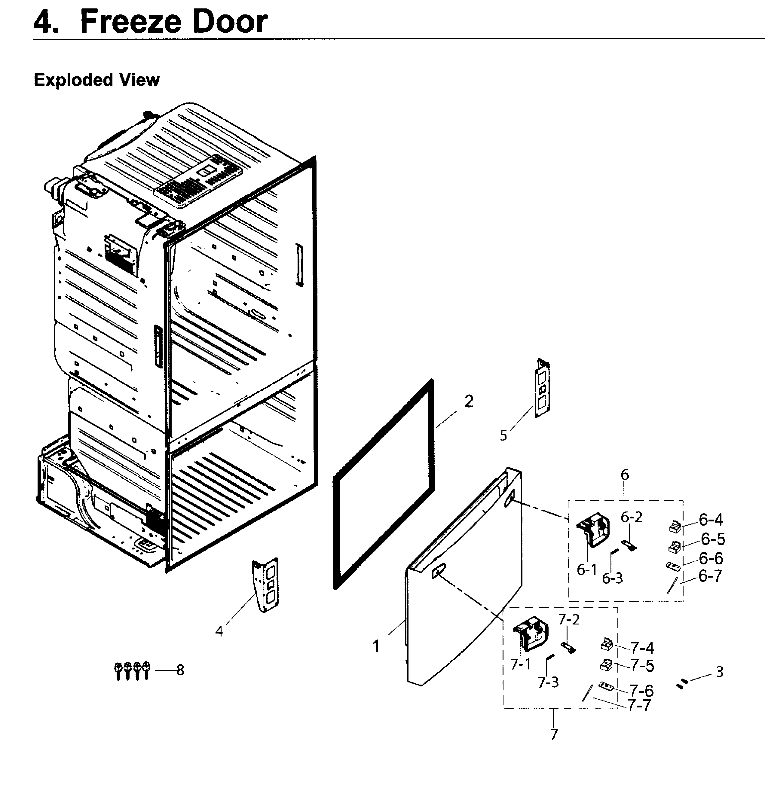 Freezer door