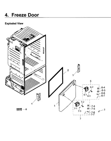 Freezer door
