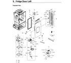 Samsung RF263TEAEWW/AA-04 fridge door l diagram