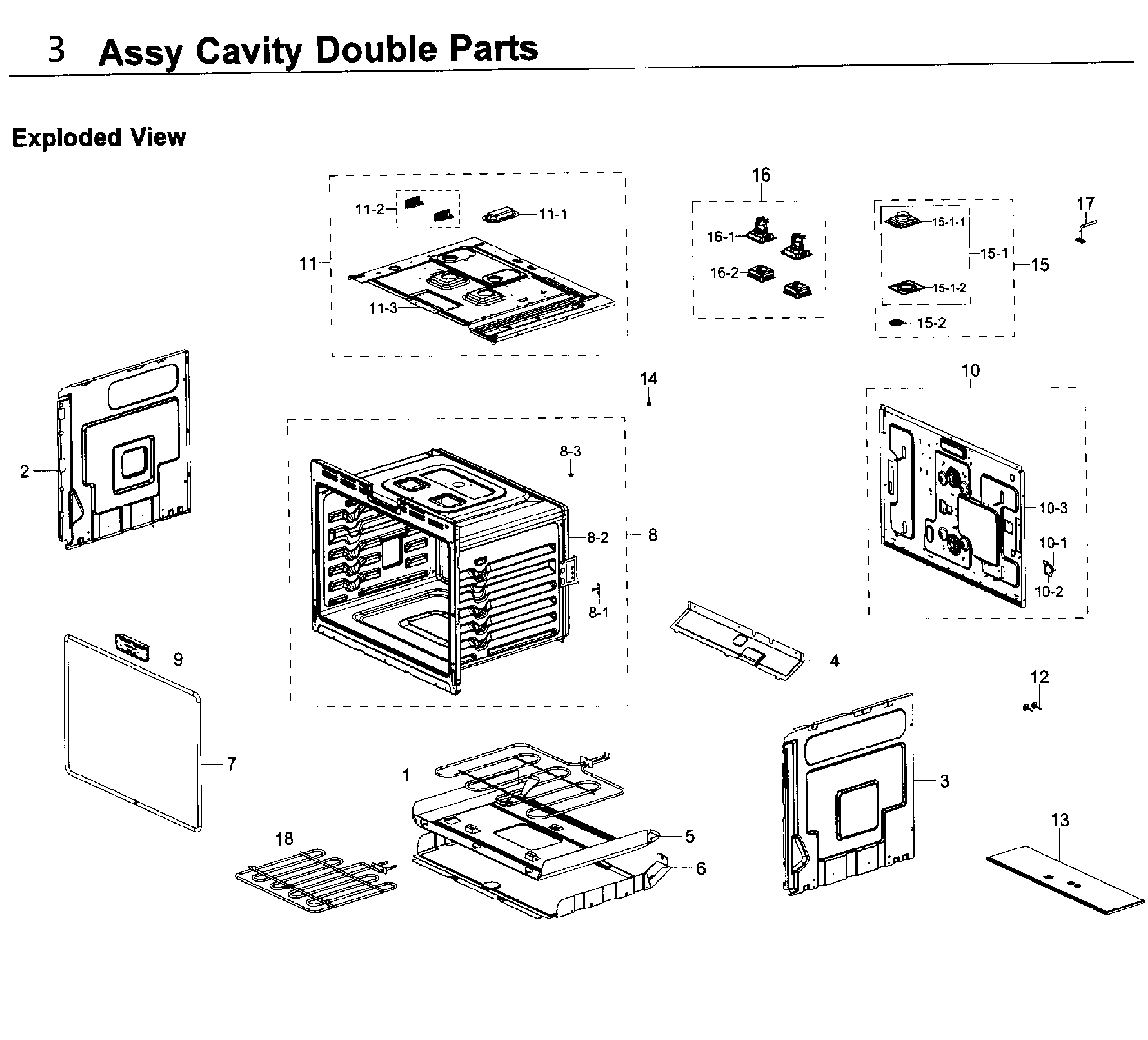 CAVITY DOUBLE PARTS