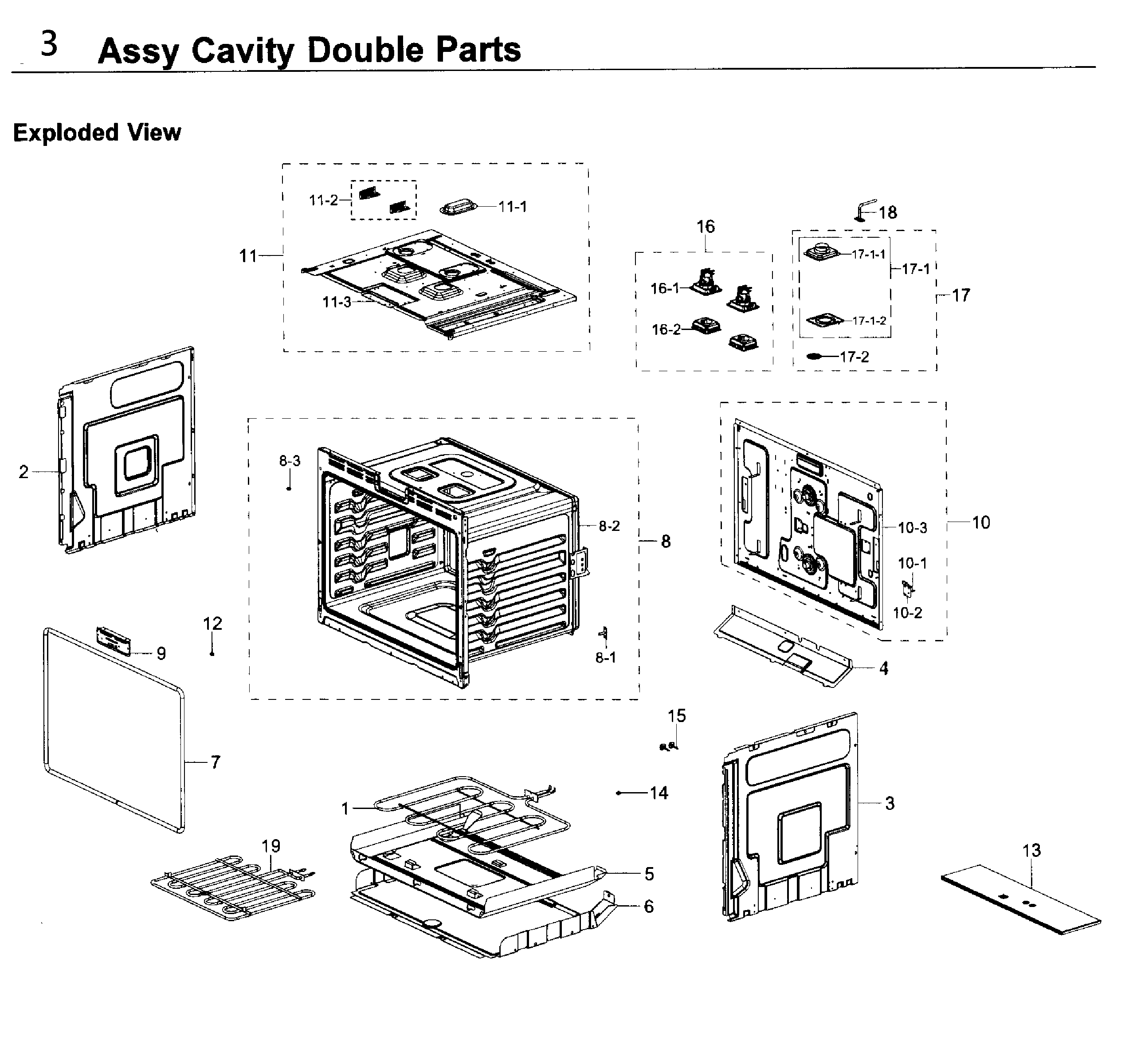 Cavity double parts
