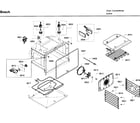 Bosch HBL8750UC/12 oven cavity diagram