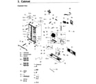 Samsung RS25H5121SR/AA-01 cabinet diagram