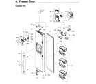 Samsung RS25H5121SR/AA-01 freezer door diagram