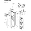 Samsung RS25H5121SR/AA-02 freezer door diagram