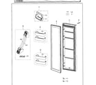 Samsung RS25J500DWW/AA-01 fridge door diagram
