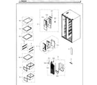 Samsung RH25H5611WW/AA-02 freezer diagram