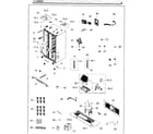 Samsung RH25H5611WW/AA-02 cabinet diagram