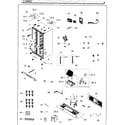 Samsung RH25H5611WW/AA-02 cabinet diagram