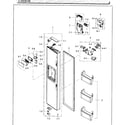 Samsung RH25H5611WW/AA-02 freezer door diagram