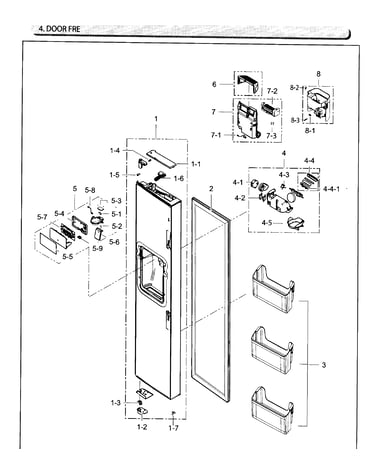 Freezer door