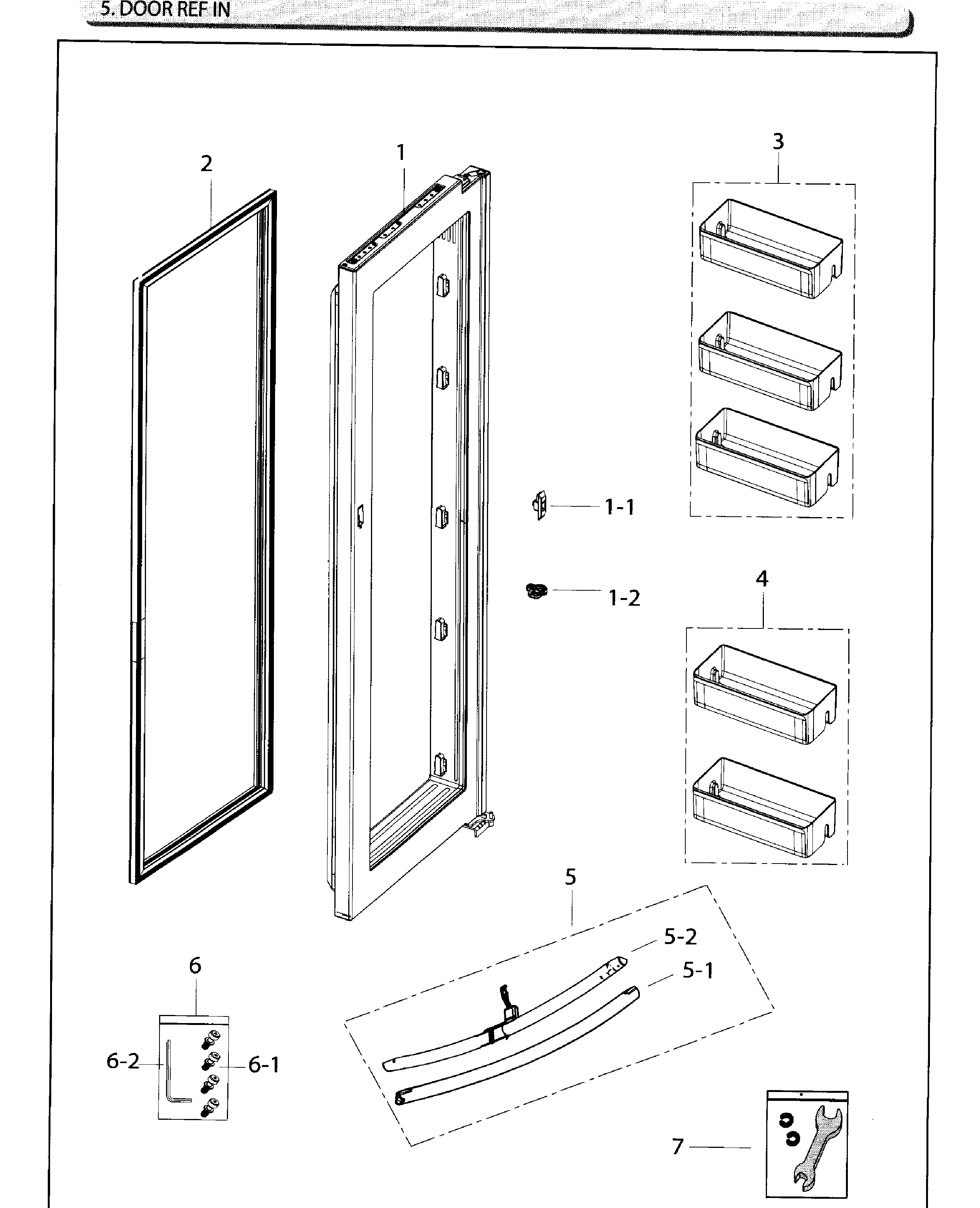 Fridge door inner