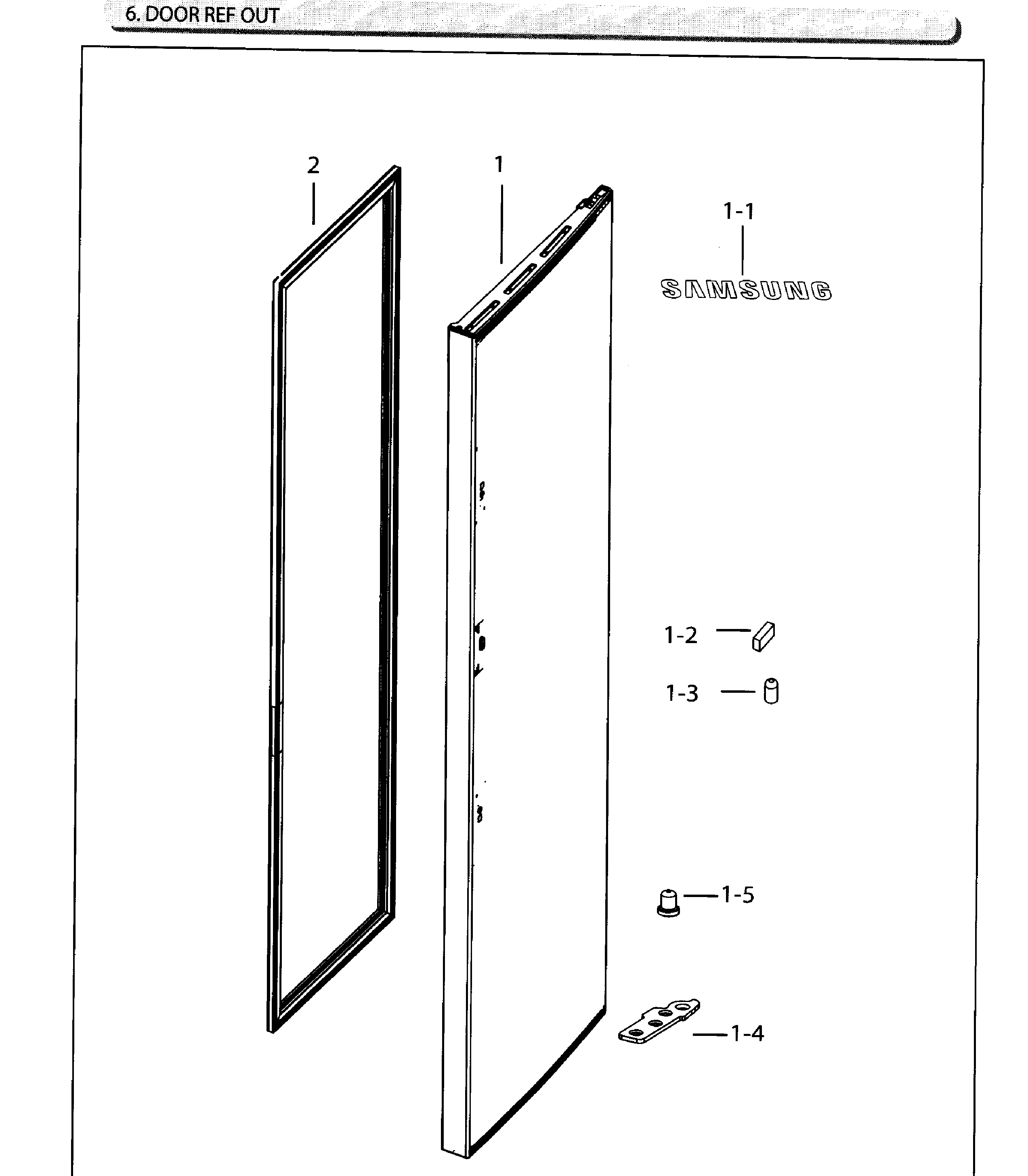 Fridge door outer