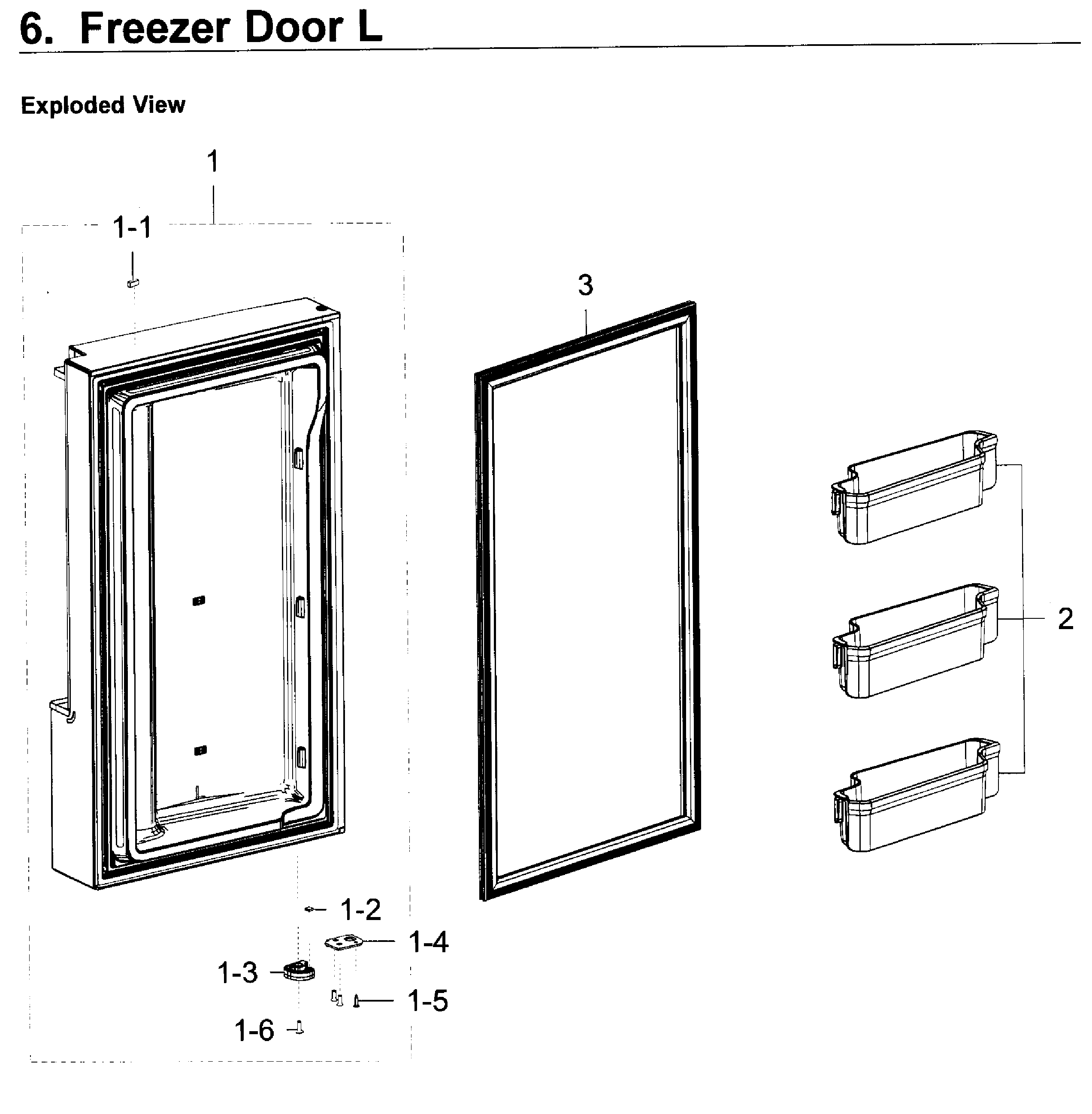 Freezer door l