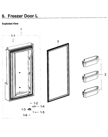Freezer door l