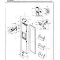 Samsung RH25H5611BC/AA-02 door-freezer diagram