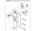 Samsung RH25H5611SR/AA-02 door-freezer diagram