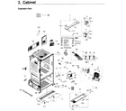 Samsung RF263BEAESR/AA-02 cabinet diagram