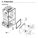 Samsung RF263BEAESR/AA-02 freezer door diagram