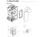 Samsung RF263BEAESR/AA-02 fridge door r diagram