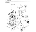 Samsung RF263BEAESR/AA-03 cabinet diagram