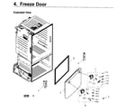 Samsung RF263BEAESR/AA-04 door-freezer diagram