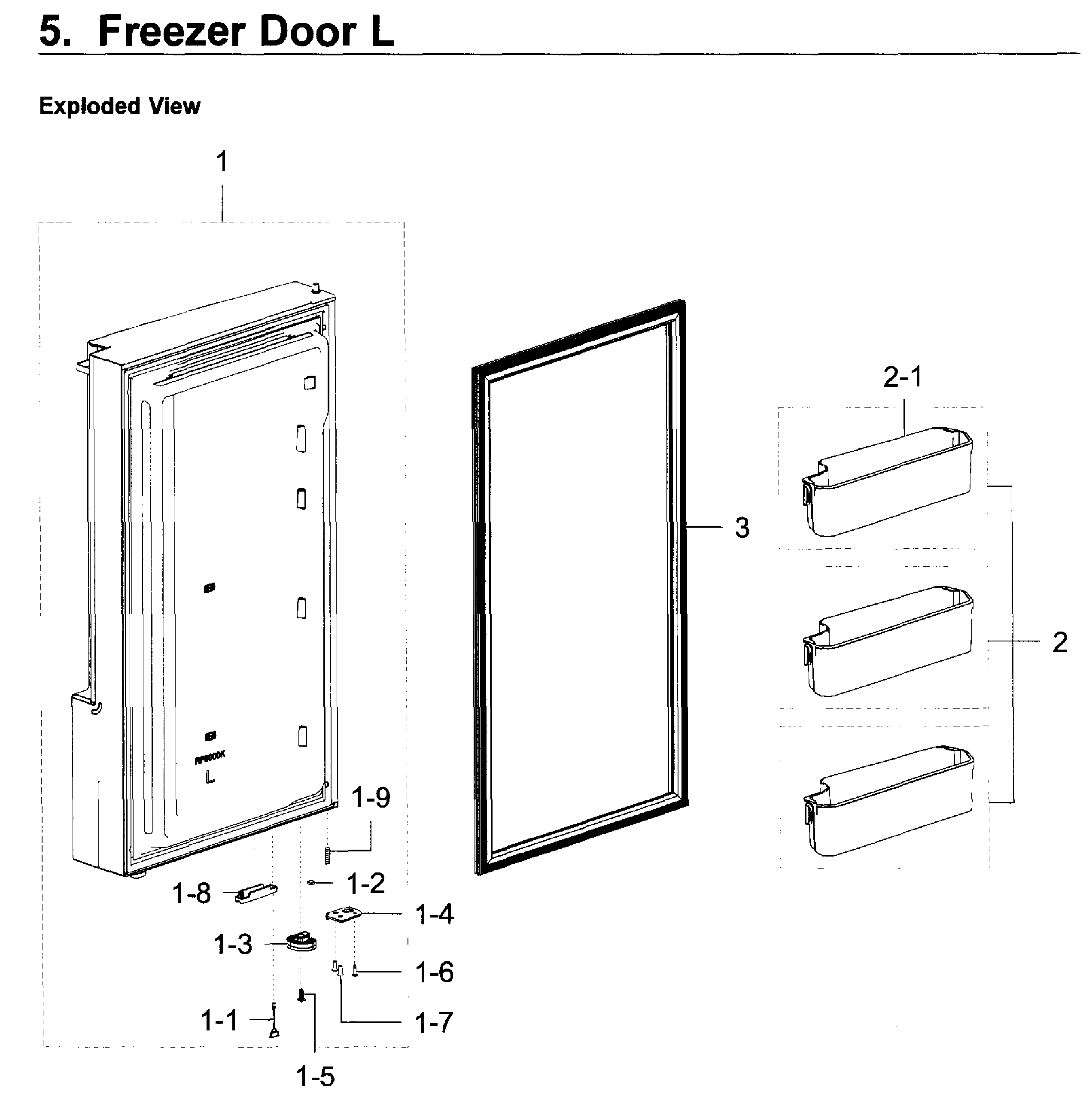 Freezer door l