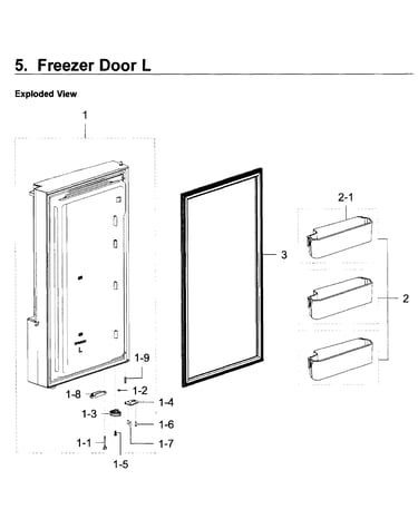 Freezer door l