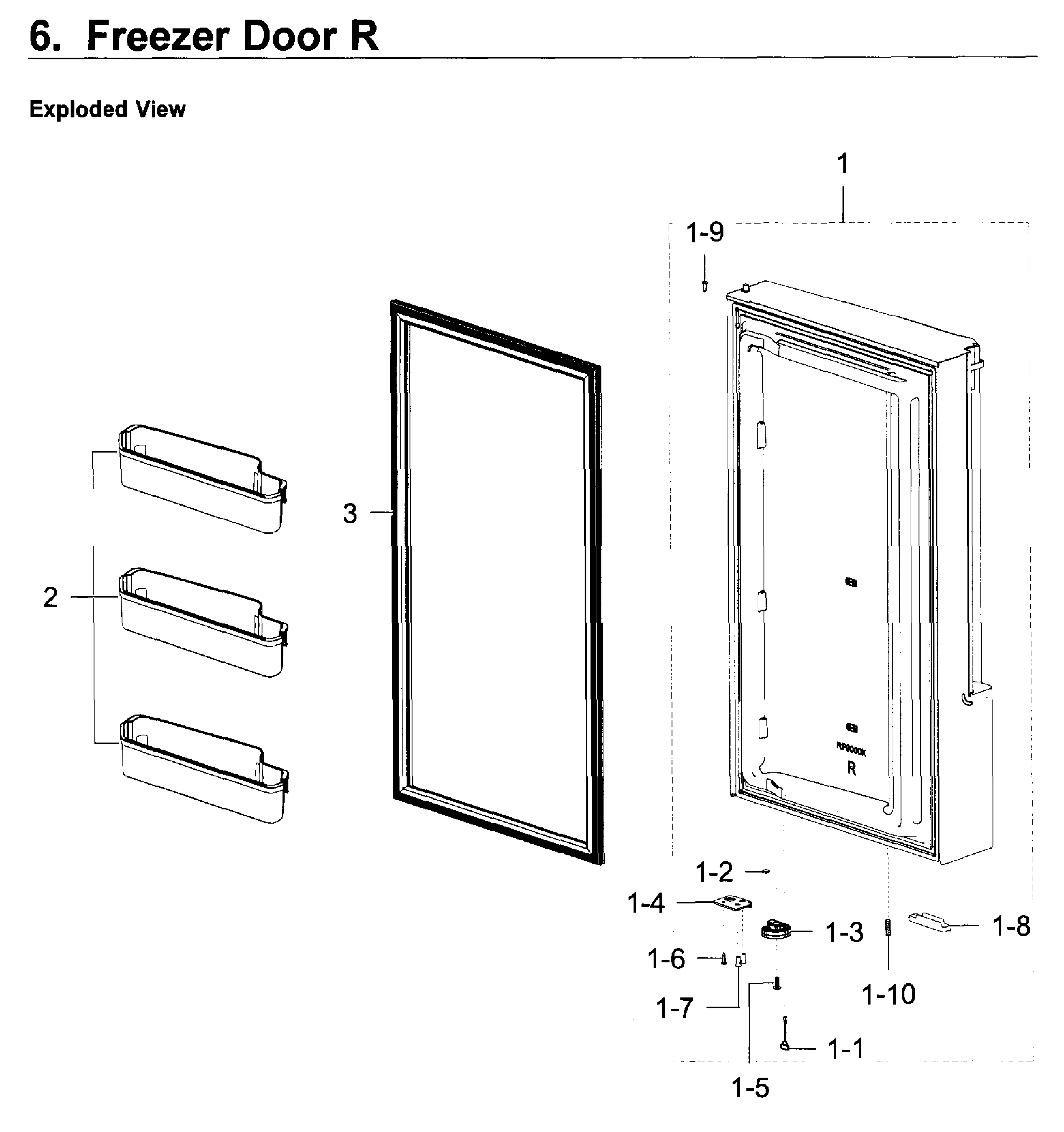 Freezer door r