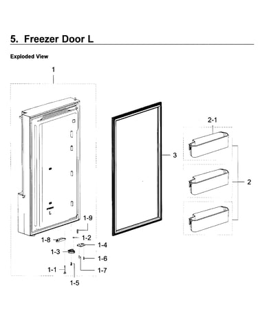 Freezer door l
