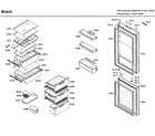 Bosch B10CB80NVS/03 door/drawer asy diagram