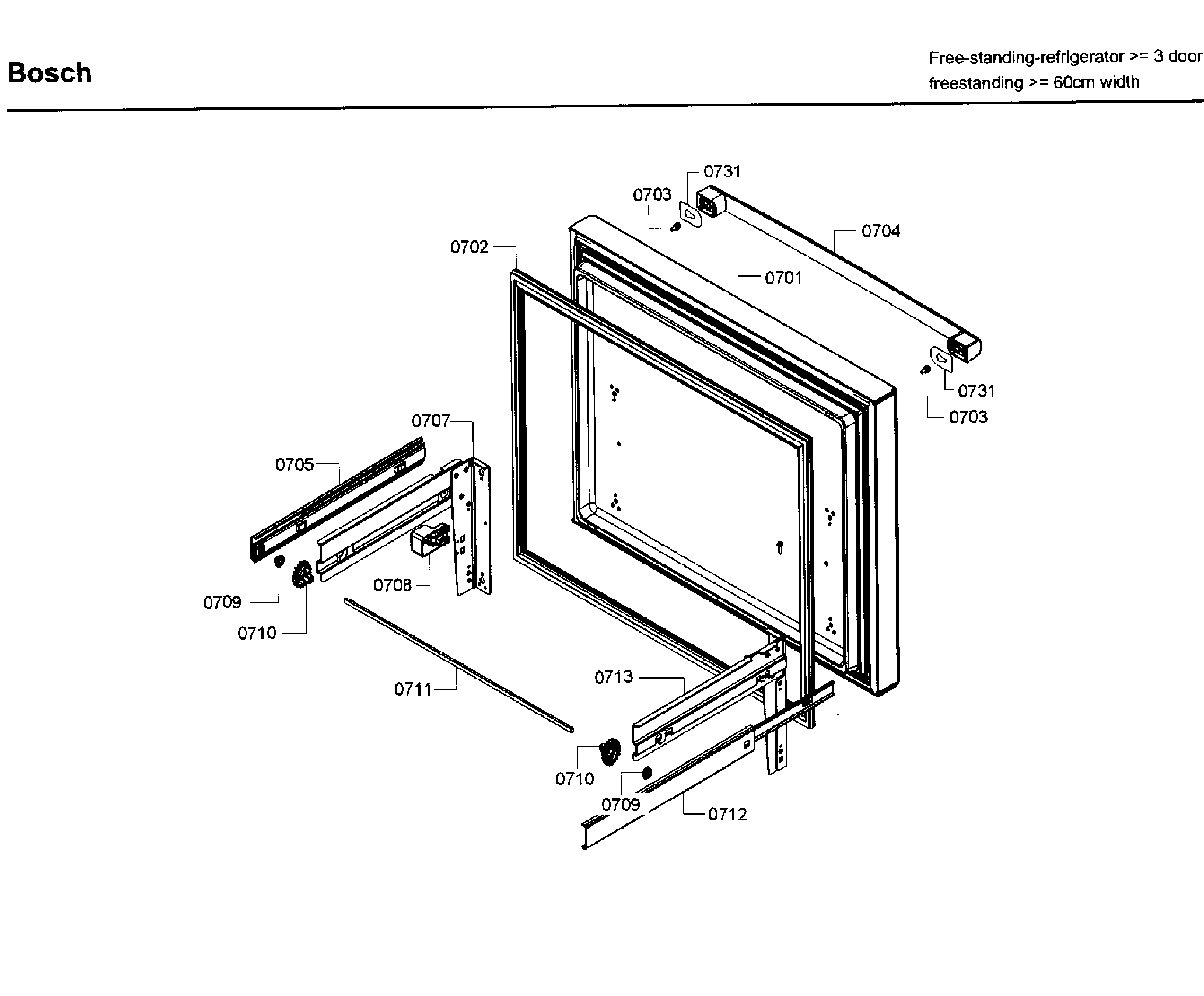 Freezer door