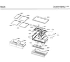 Bosch B26FT70SNS/08 shelf/drawer asy diagram