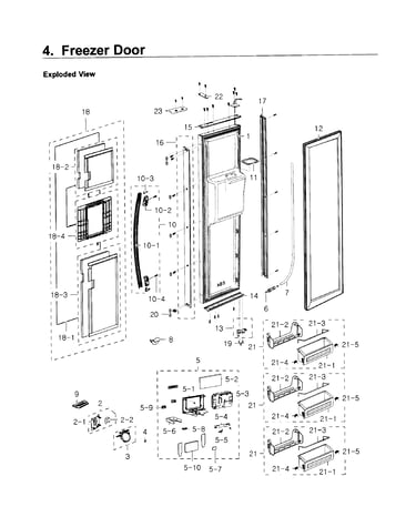 Freezer door