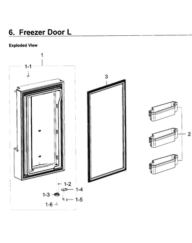 Freezer door l