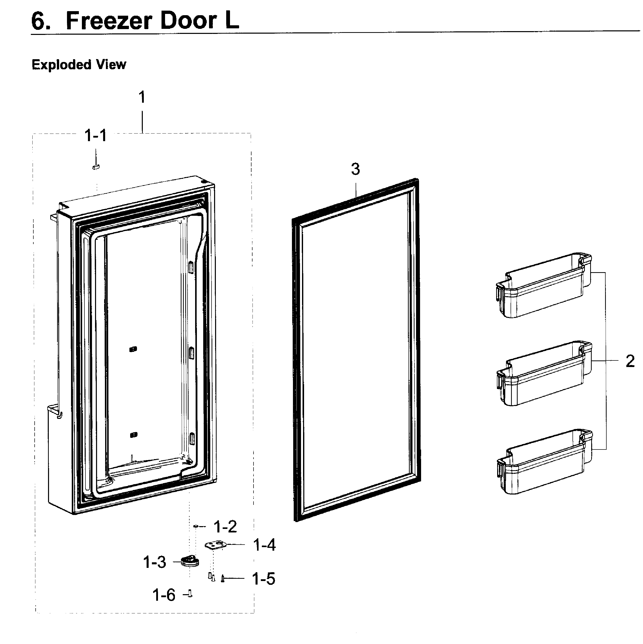 Freezer door l