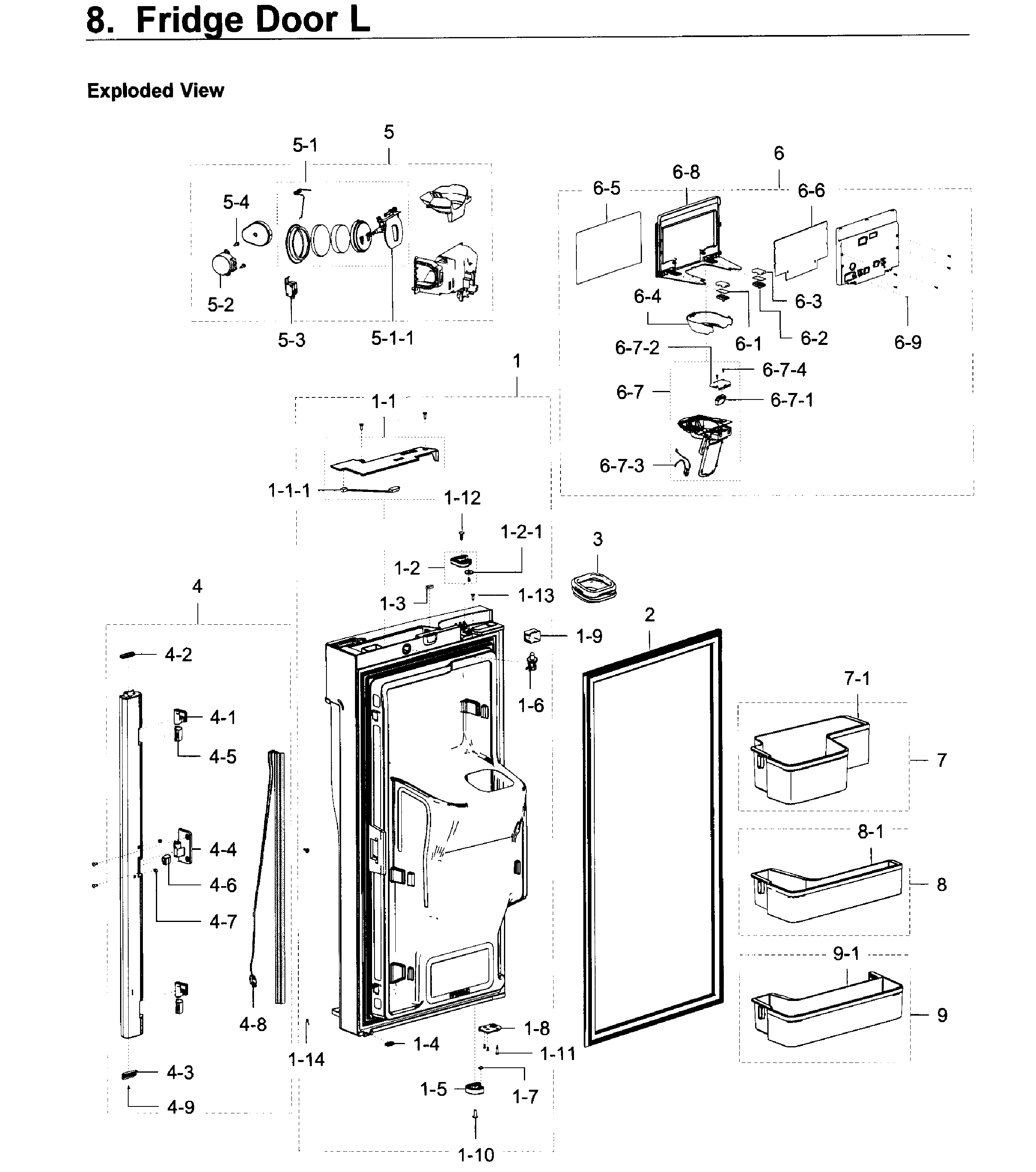 Fridge door l