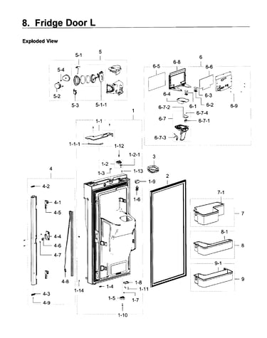 Fridge door l