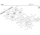 Bosch HDI8054U/05 control panel & burner diagram