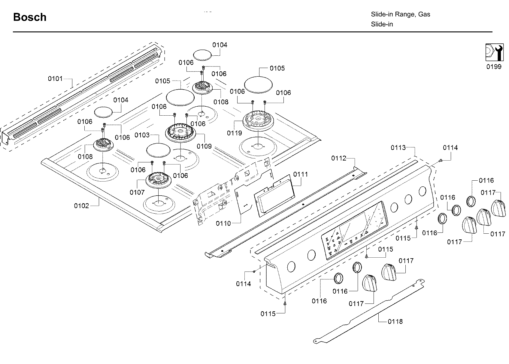 CONTROL PANEL & BURNER