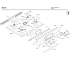 Bosch HDI8054U/06 control panel & burner diagram