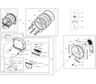 Samsung DV45H7000EW/A2-02 drum parts diagram