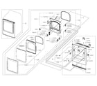 Samsung DV45H7000GW/A2-02 frame front & door diagram