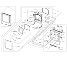 Samsung DV50K8600EV/A3-01 frame front & door diagram