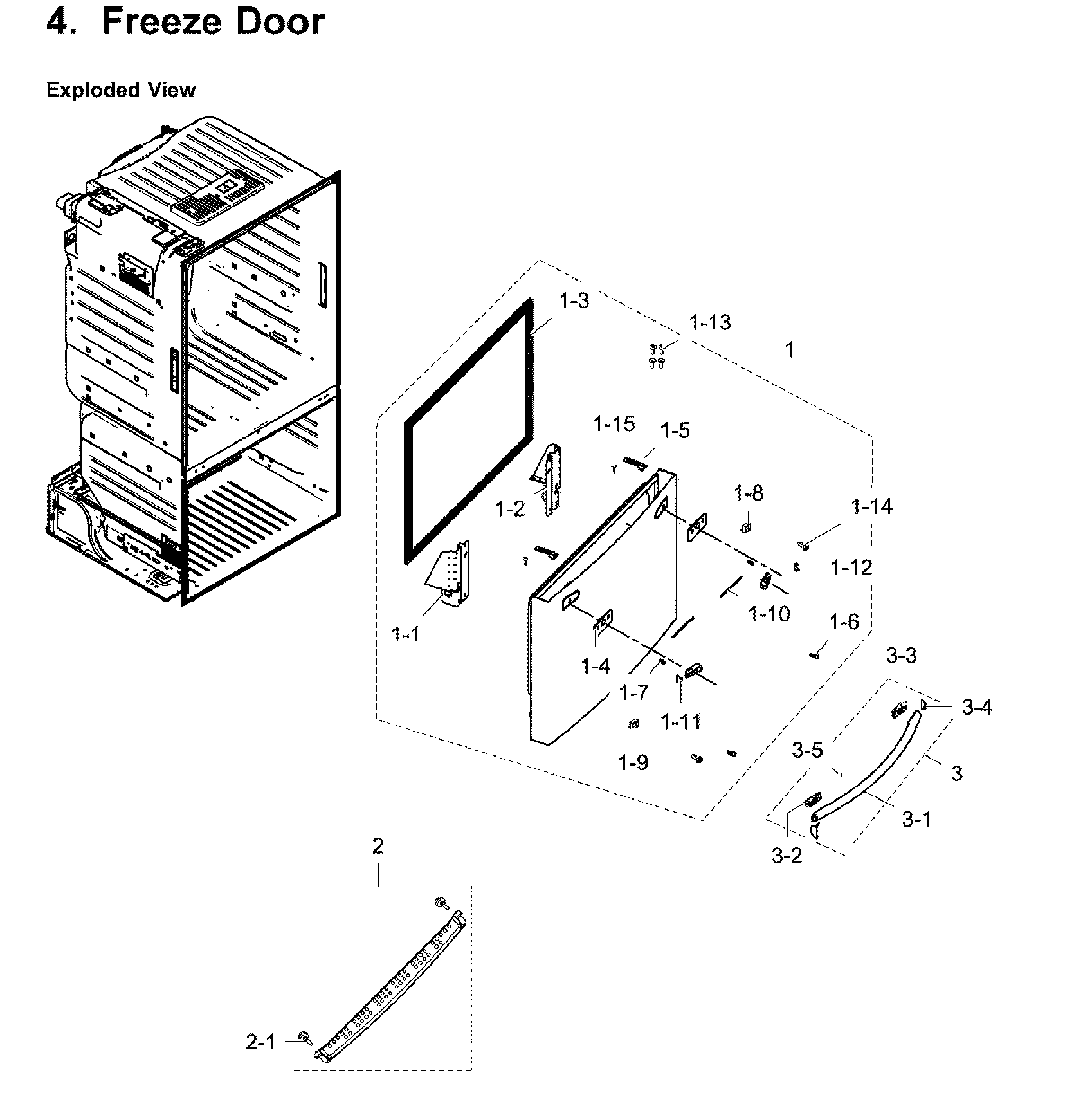 Freezer door