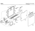 Bosch SHP65T55UC/09 door diagram