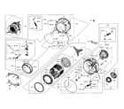 Samsung WF42H5000AW/A2-01 tub & drum diagram