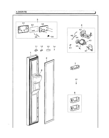 Freezer door