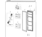Samsung RS25J500DSG/AA-00 fridge door diagram
