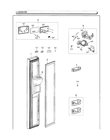 Freezer door